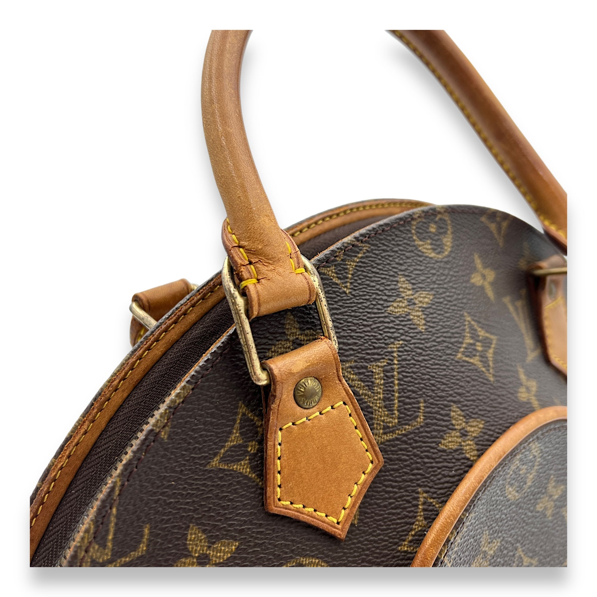 Ellipse Top Handle Bag Brown in Monogram Coated Canvas, Gold hardware - Image 7