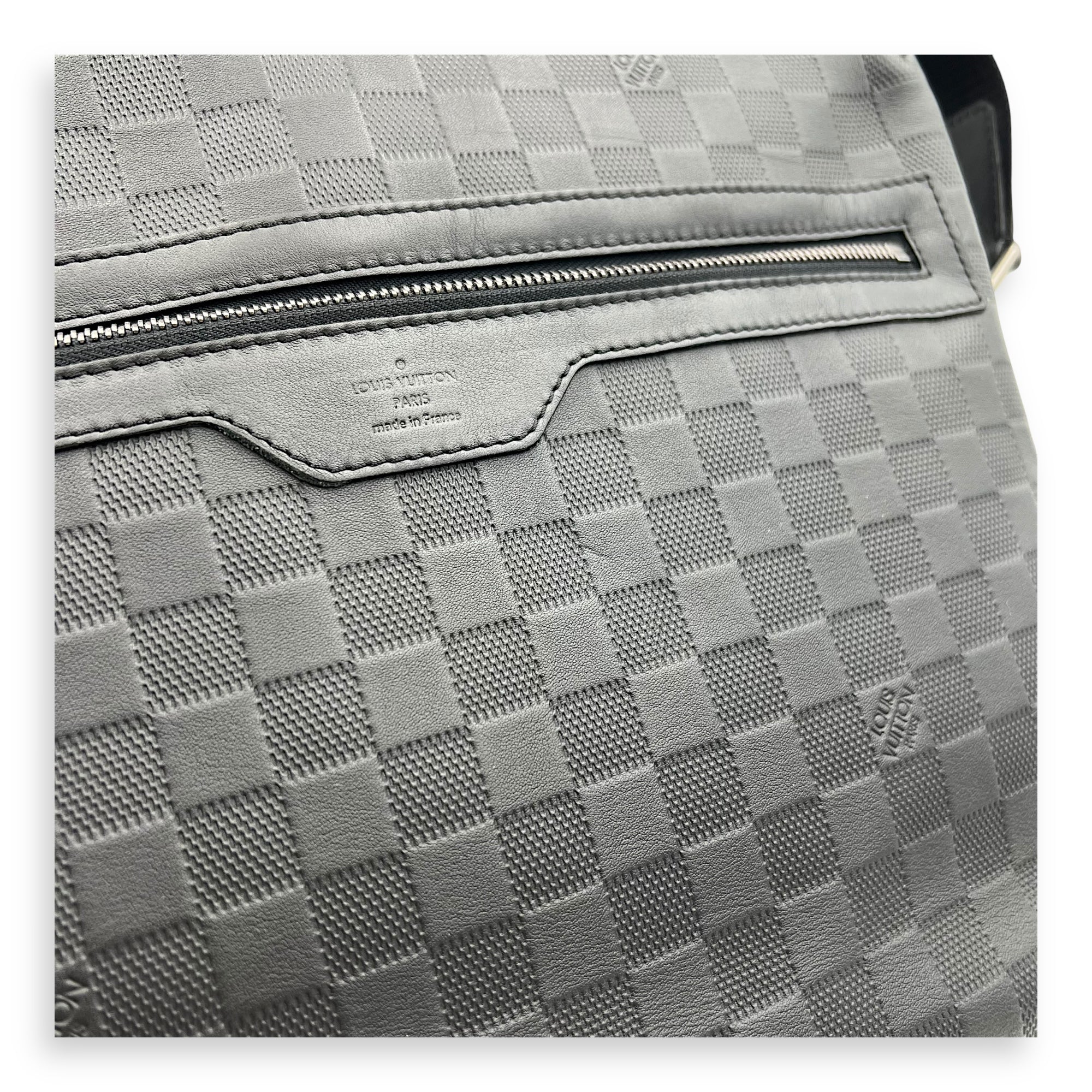 Calypso Messenger Black in Damier Infini, Gunmetal hardware - Image 13