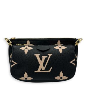 Multi-Pochette Accessoires Crossbody Bag Black in Monogram Empreinte Leather , Gold Hardware
