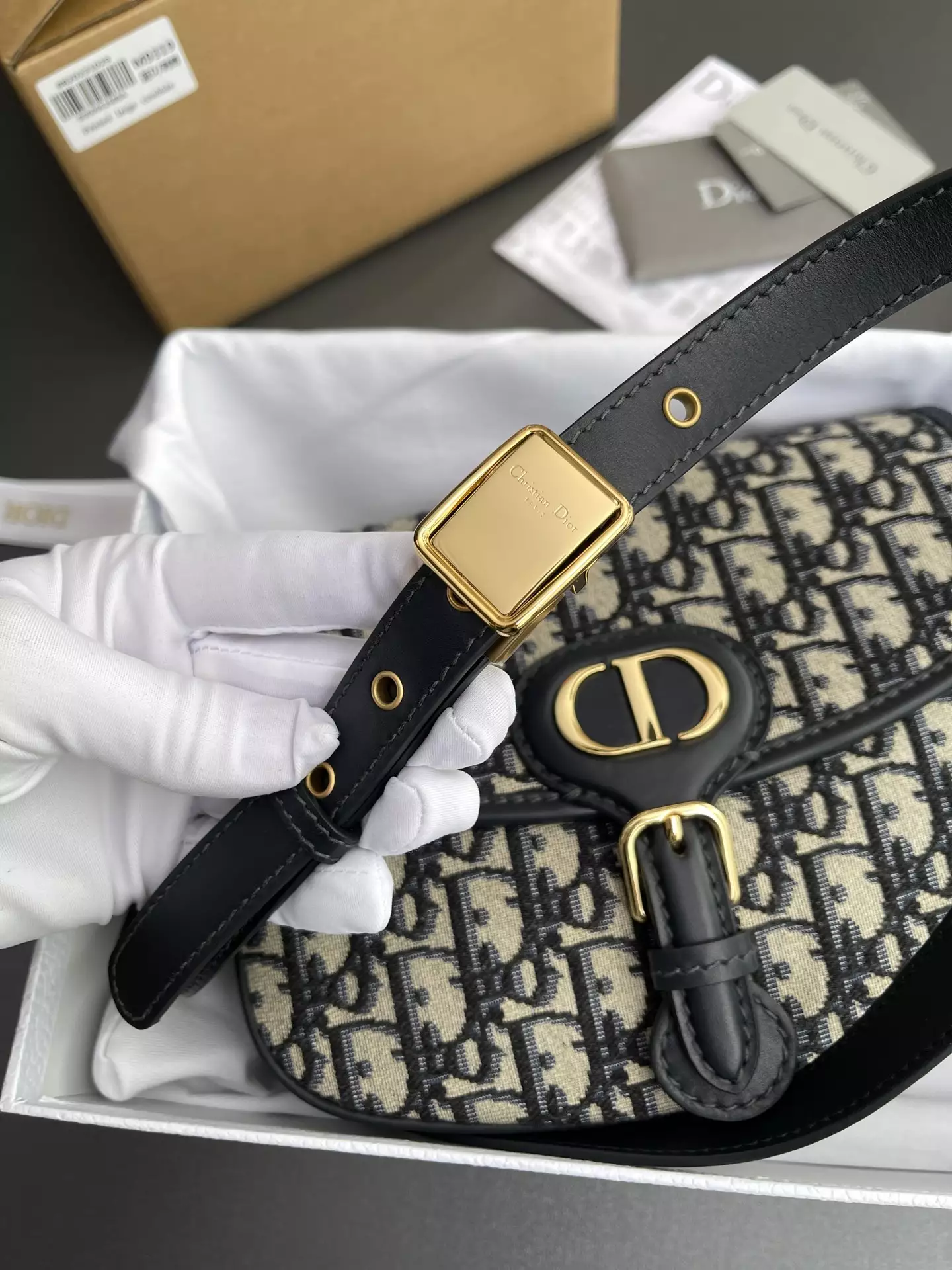 Medium Dior Bobby Bag Blue Dior Oblique Jacquard - Repbags.ru - Image 6