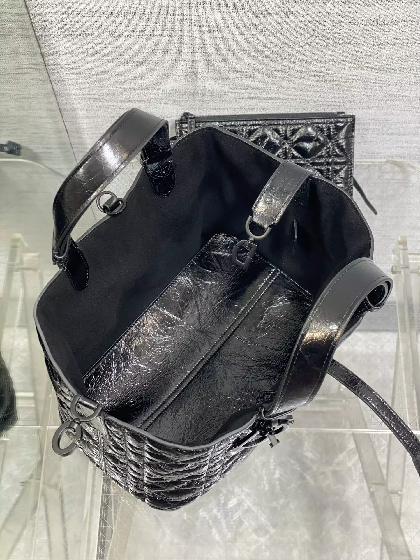 Dior Toujours Bag Black Macrocannage Crinkled - Repbags.ru - Image 8