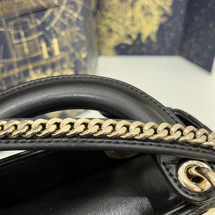 Mini Lady Dior Bag Black Lambskin - Image 7