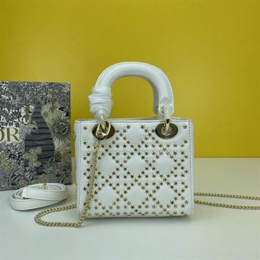 Mini Lady Dior Bag Latte Lucky Star Cannage Lambskin - DB035 - Image 5
