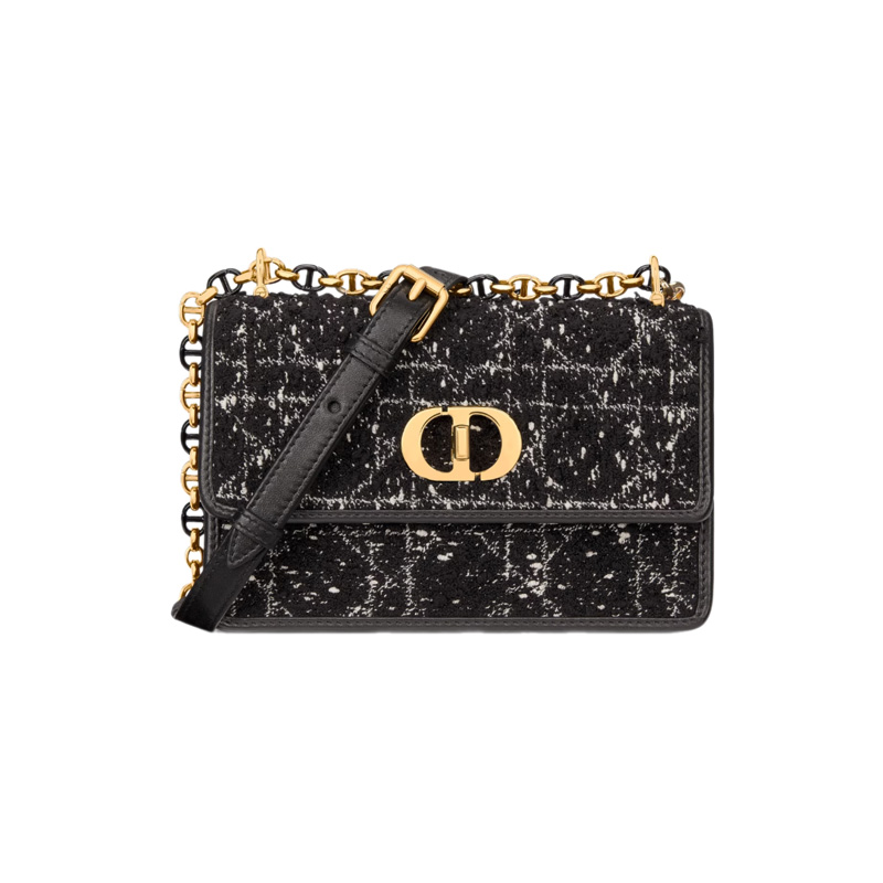 Miss Caro Mini Bag Black Cannage Tweed - Repbags.ru