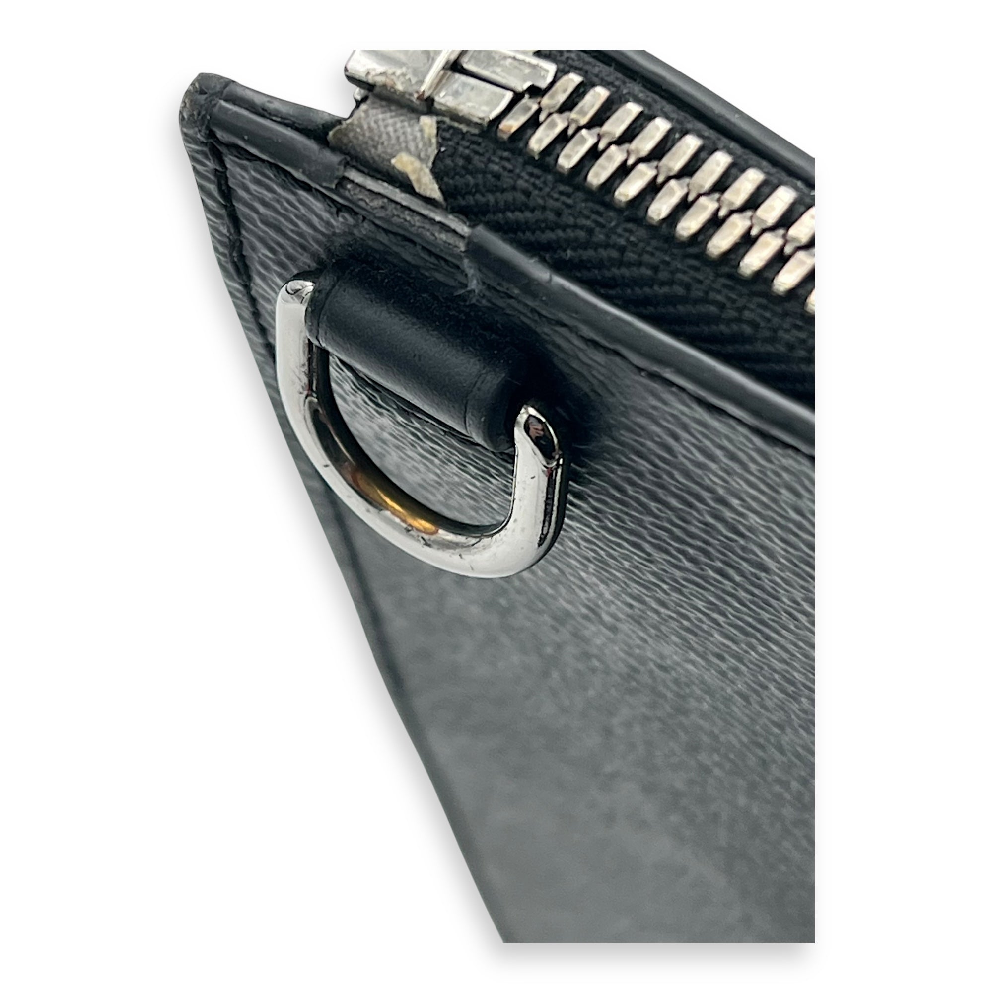 Sac Plat Eclipse Top Handle Bag in Coated Canvas, Silver hardware - Image 15