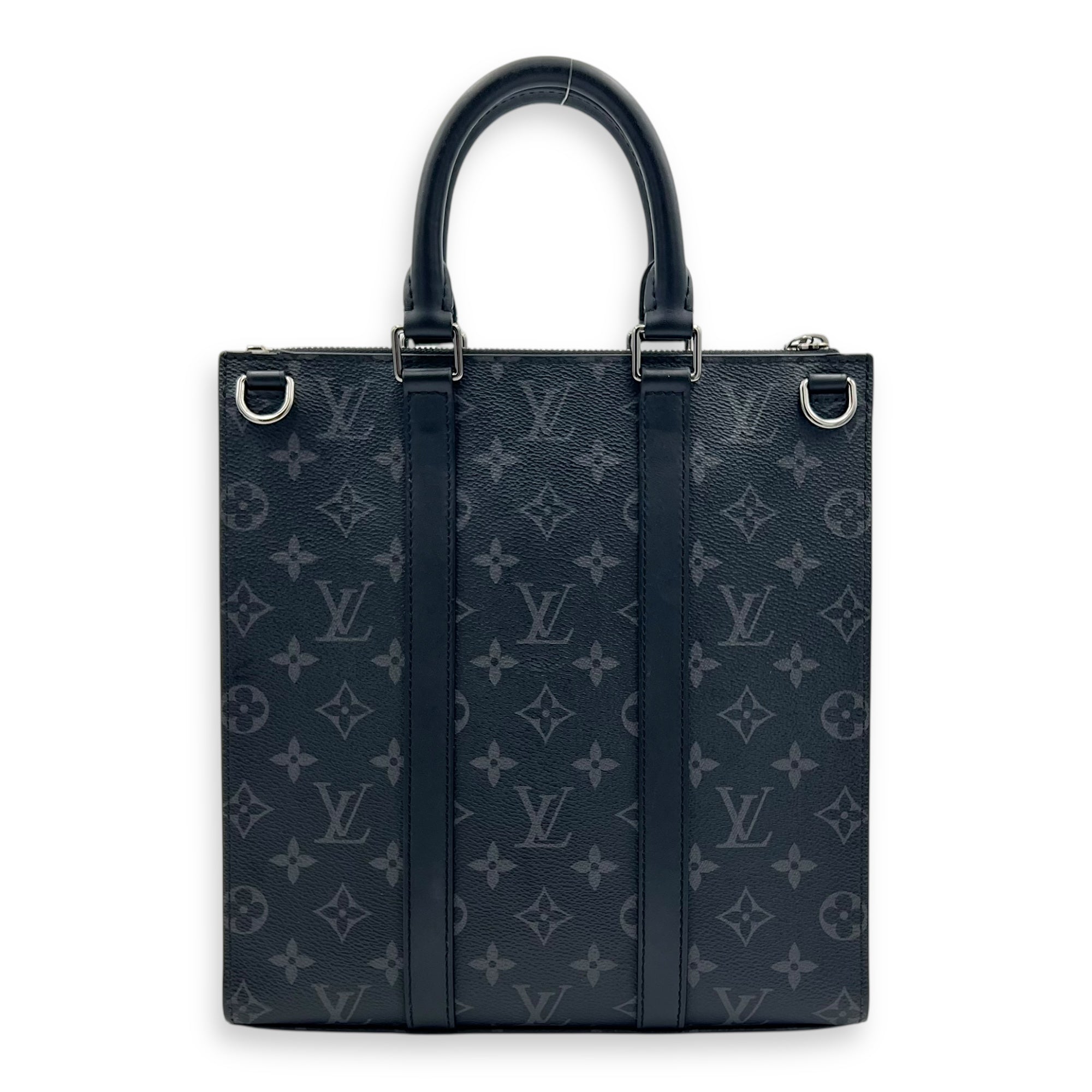 Sac Plat Eclipse Top Handle Bag in Coated Canvas, Silver hardware - Image 3