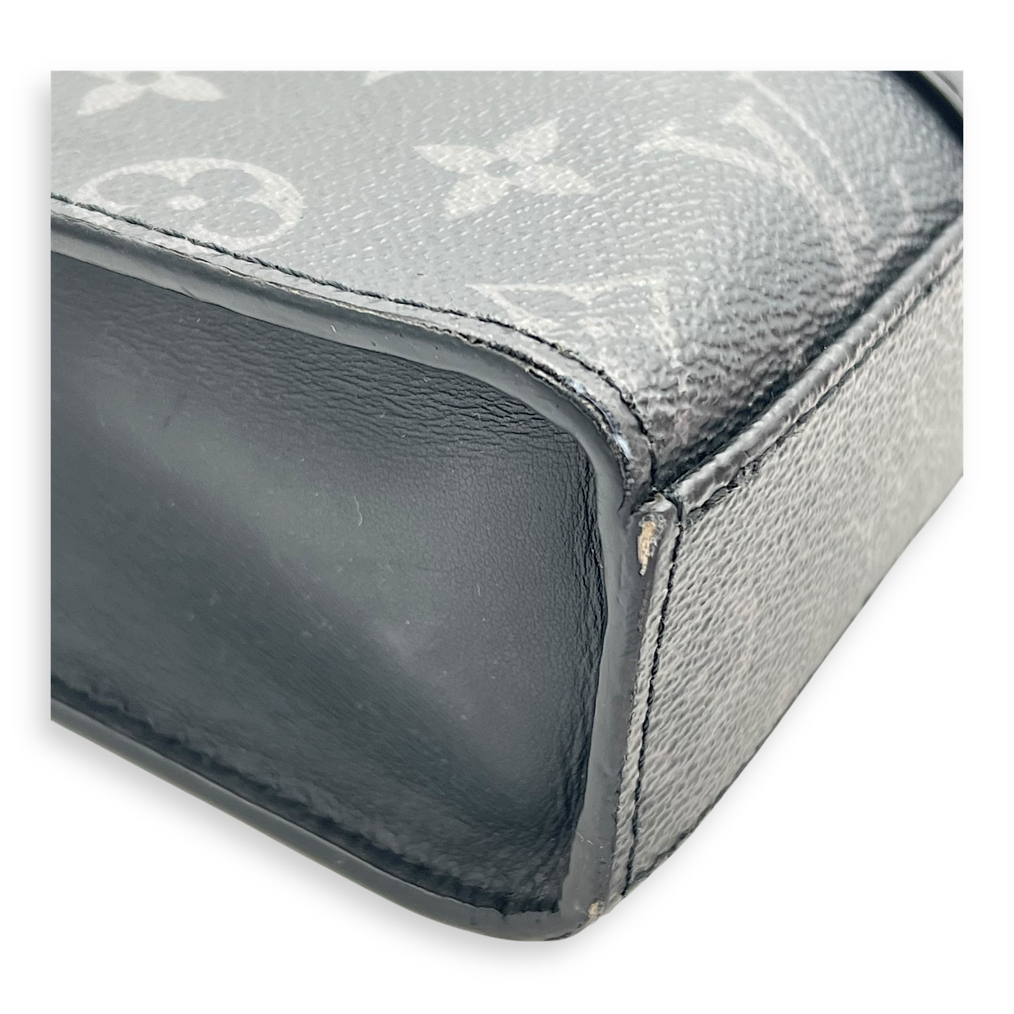 Sac Plat Eclipse Top Handle Bag in Coated Canvas, Silver hardware - Image 10