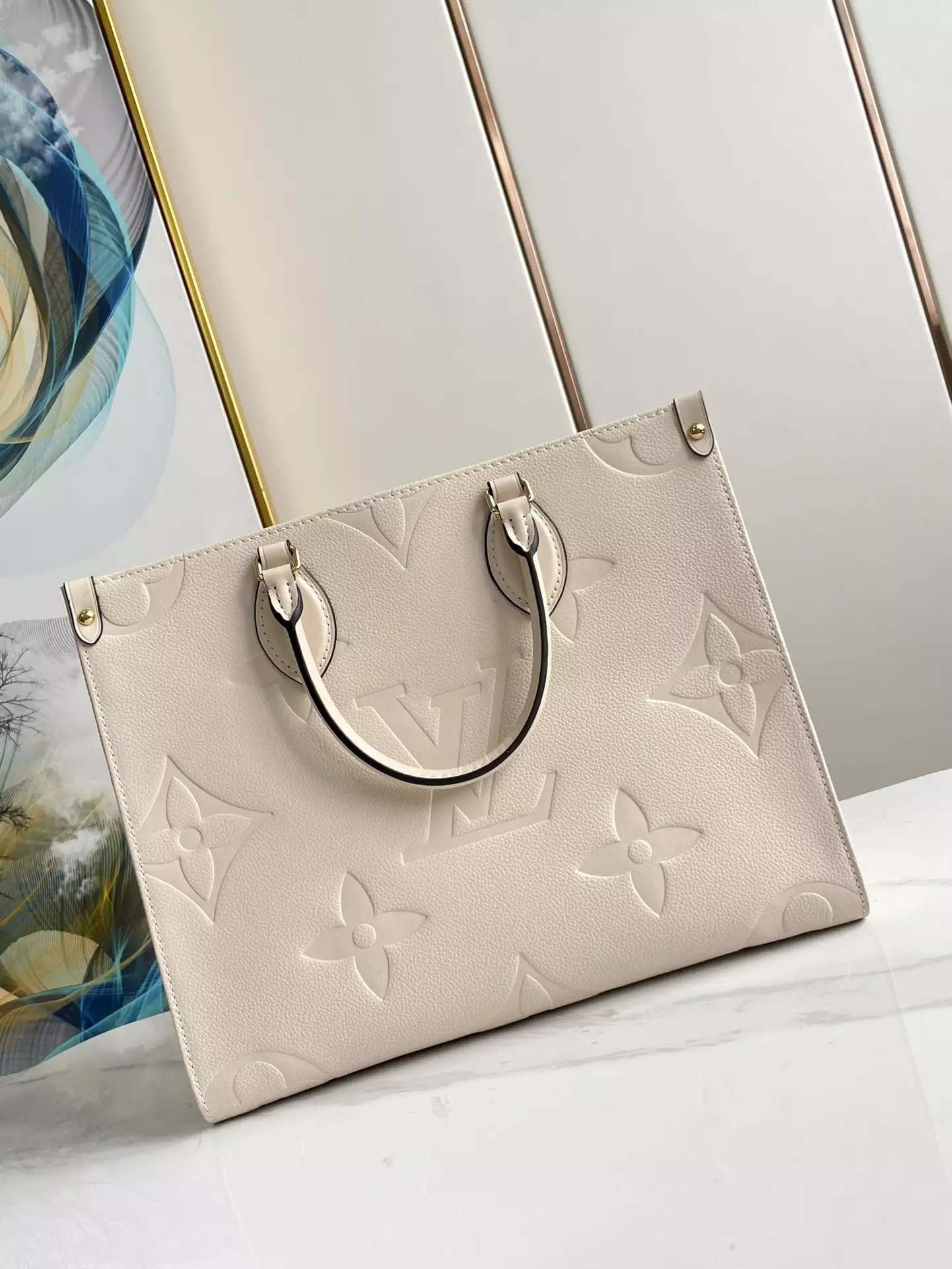 OnTheGo MM Monogram Empreinte Cream Leather - Repbags.ru - Image 4