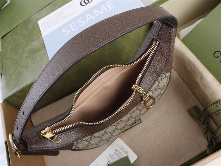 Ophidia GG mini bag with brown leather trim - Image 9