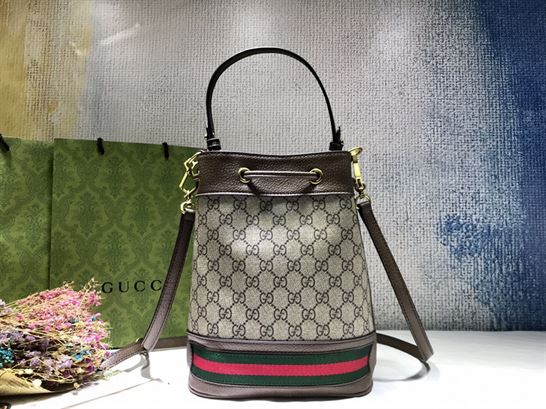 Ophidia GG small bucket bag Beige/ebony - Image 5