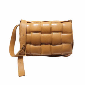 Bottega Veneta Camel Padded Cassette Crossbody Bag