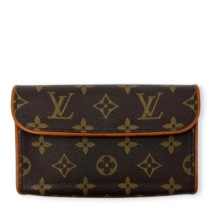 Florentine Belt Bag Brown in Monogram Coated Canvas, Gold hardware