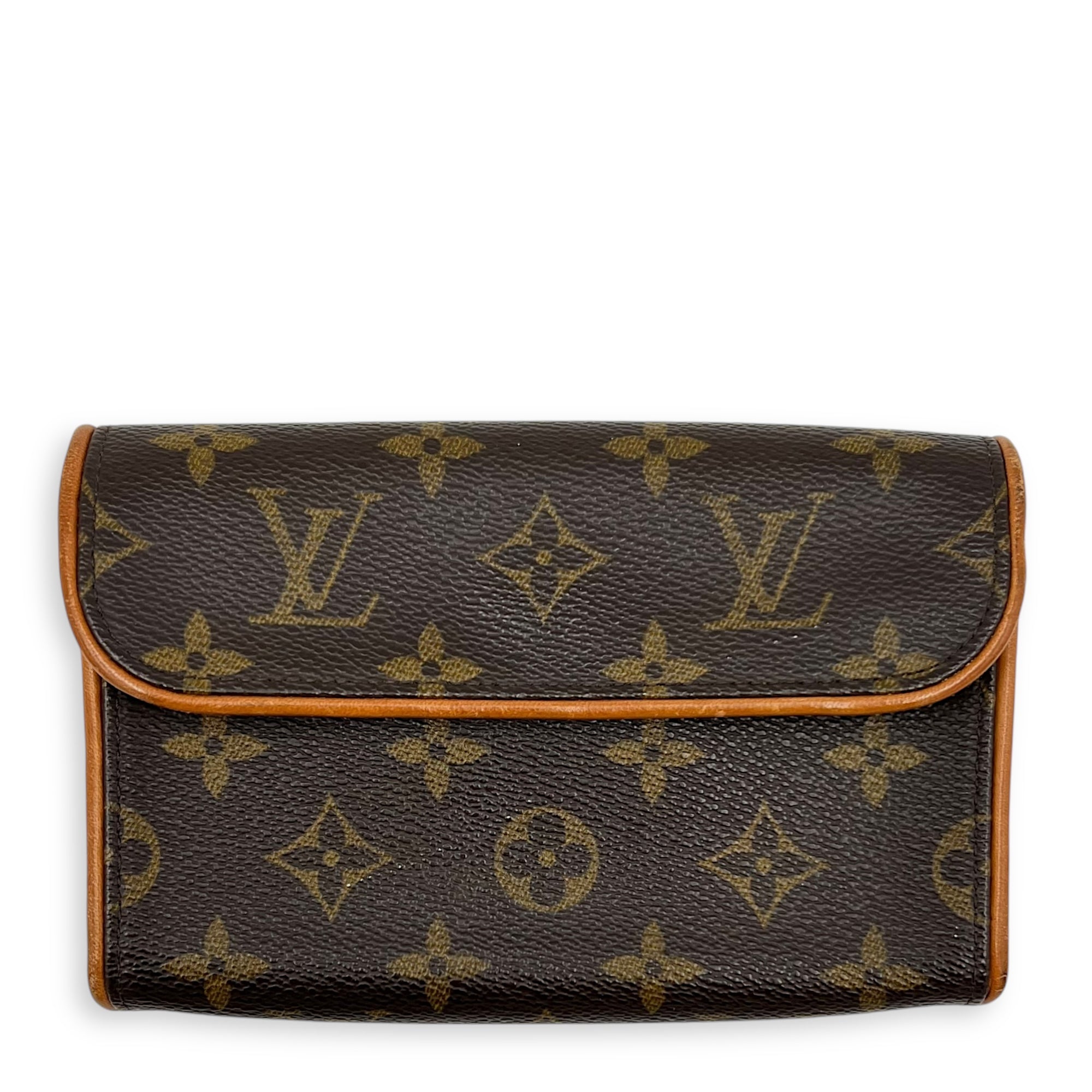 Florentine Belt Bag Brown in Monogram Coated Canvas, Gold hardware
