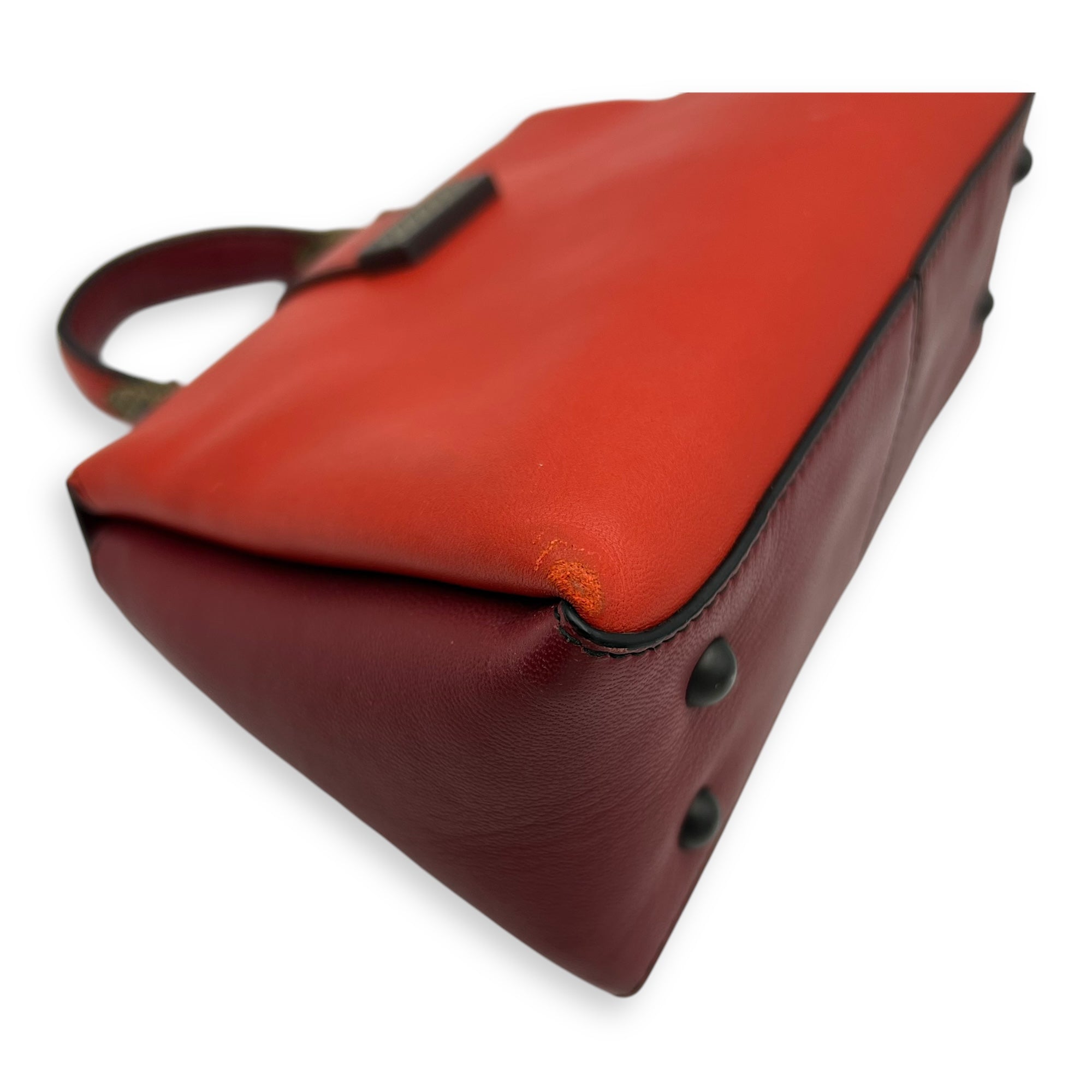Piazza Top Handle Bag Red in Calfskin, Ruthenium hardware - Image 14