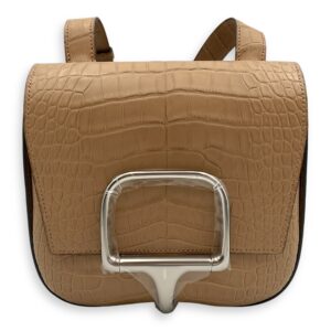 Della Cavalleria Mini Chai in Matte Alligator, Palladium hardware