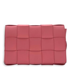 Cassette Crossbody Bag Pink in Calfskin, Silver hardware