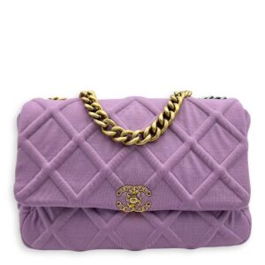 C19 Maxi Purple Crossbody Bag in Fabric, Mixed hardware