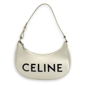 Ava Shoulder Bag White in Calfskin, Silver hardware