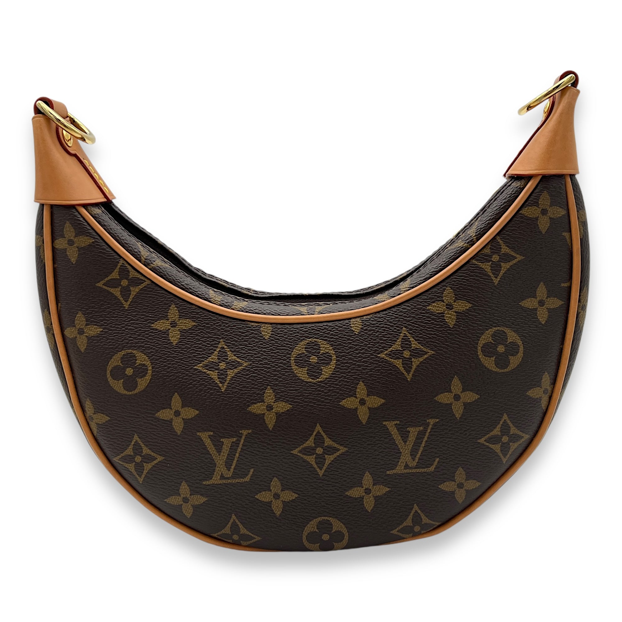 Loop Shoulder Bag Brown in Monogram Coated Canvas, Gold hardware - Image 3