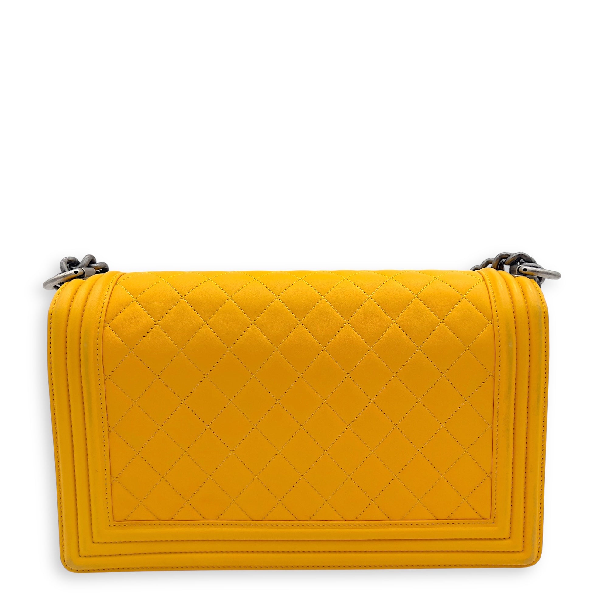 Boy Large Shoulder bag in Lambskin, Ruthenium Hardware - Image 3