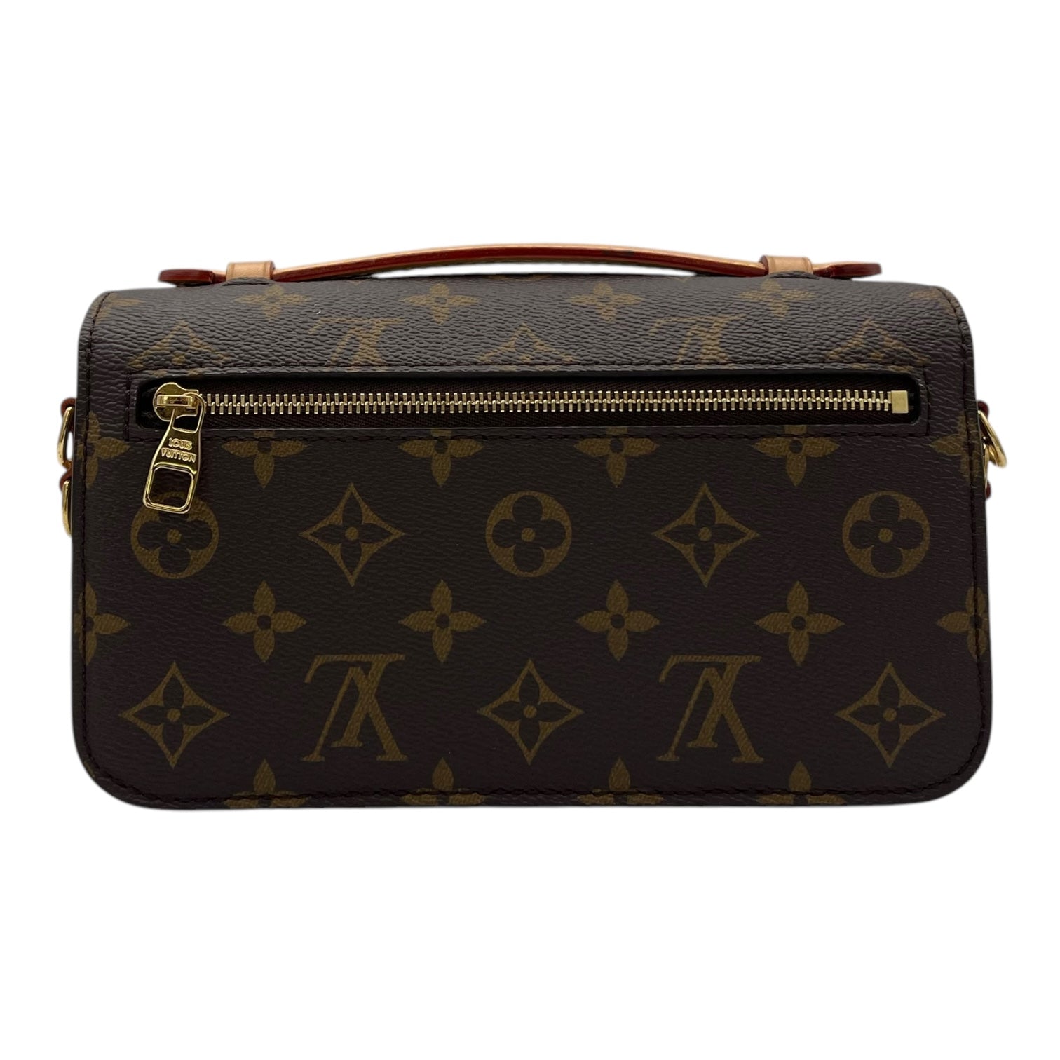 Metis East West Brown Crossbody Bag in Monogram Coated Canvas, Gold hardware - Image 3