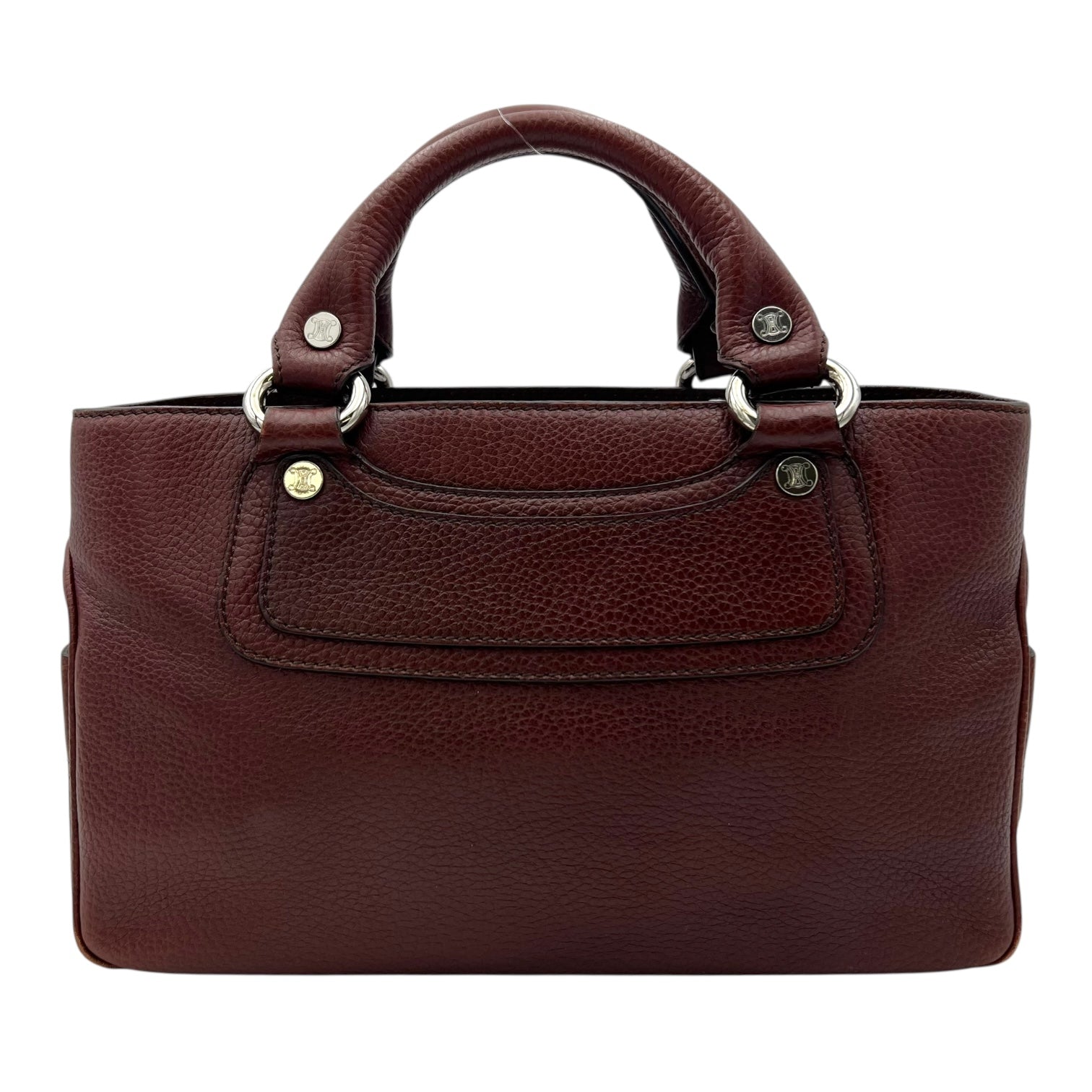 Boogie Top Handle Bag Brown in Calfskin, Silver hardware - Image 3