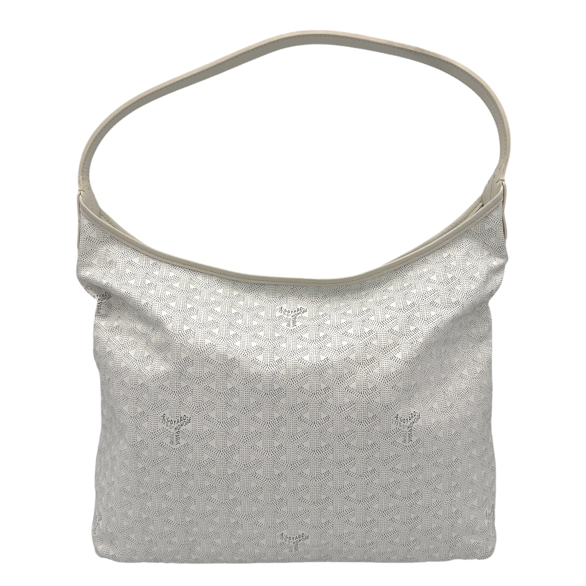 Boheme Tote Bag PM White in Coated Canvas, Silver hardware - Image 3