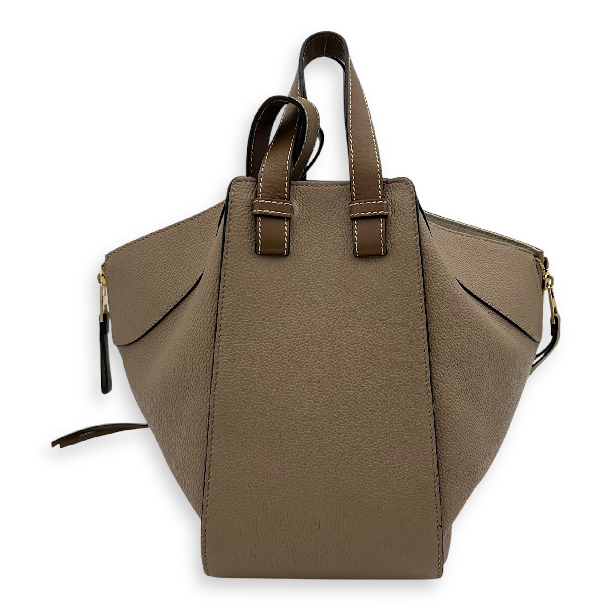 Hammock Shoulder Bag Small Beige in Calfskin, Gold hardware - Image 3