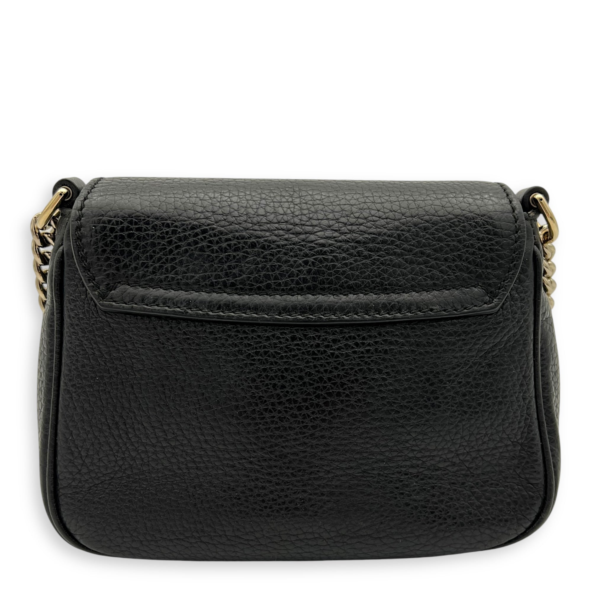 Soho Crossbody Bag Black in Calfskin, Gold hardware - Image 3