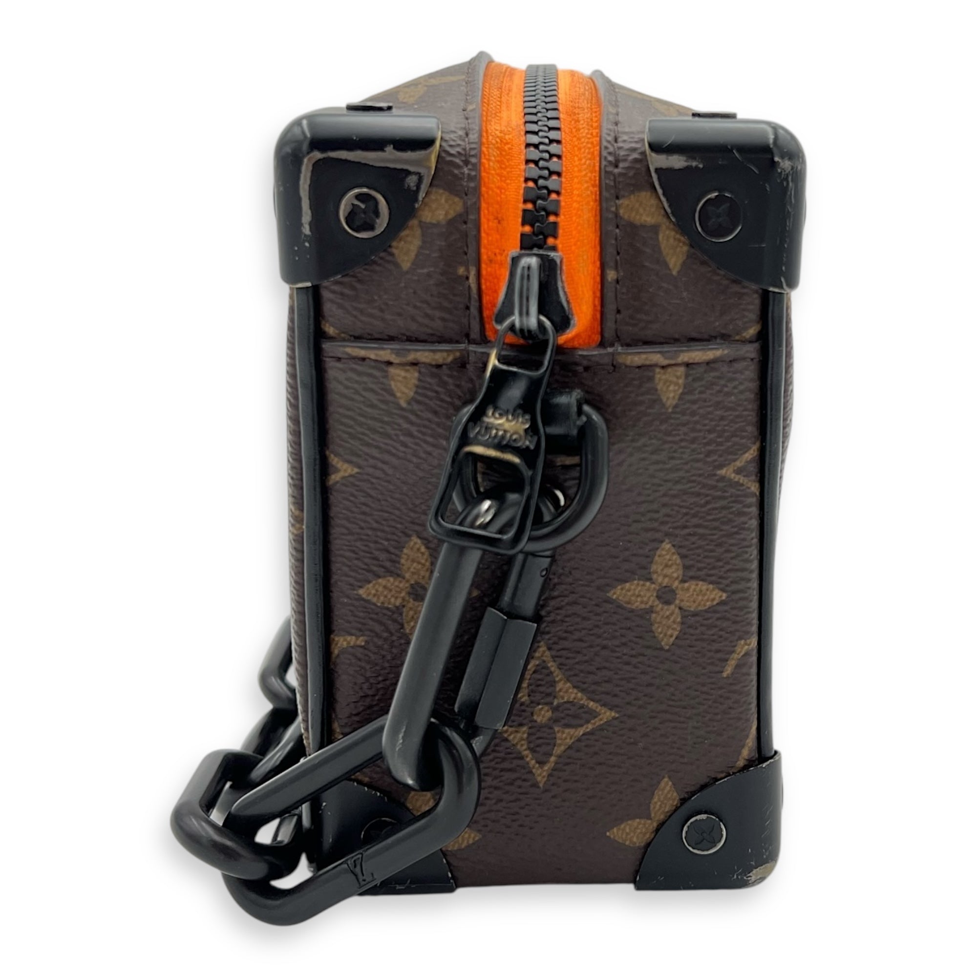 Soft Trunk Shoulder Bag Brown in Monogram Coated Canvas, Black hardware - Image 4