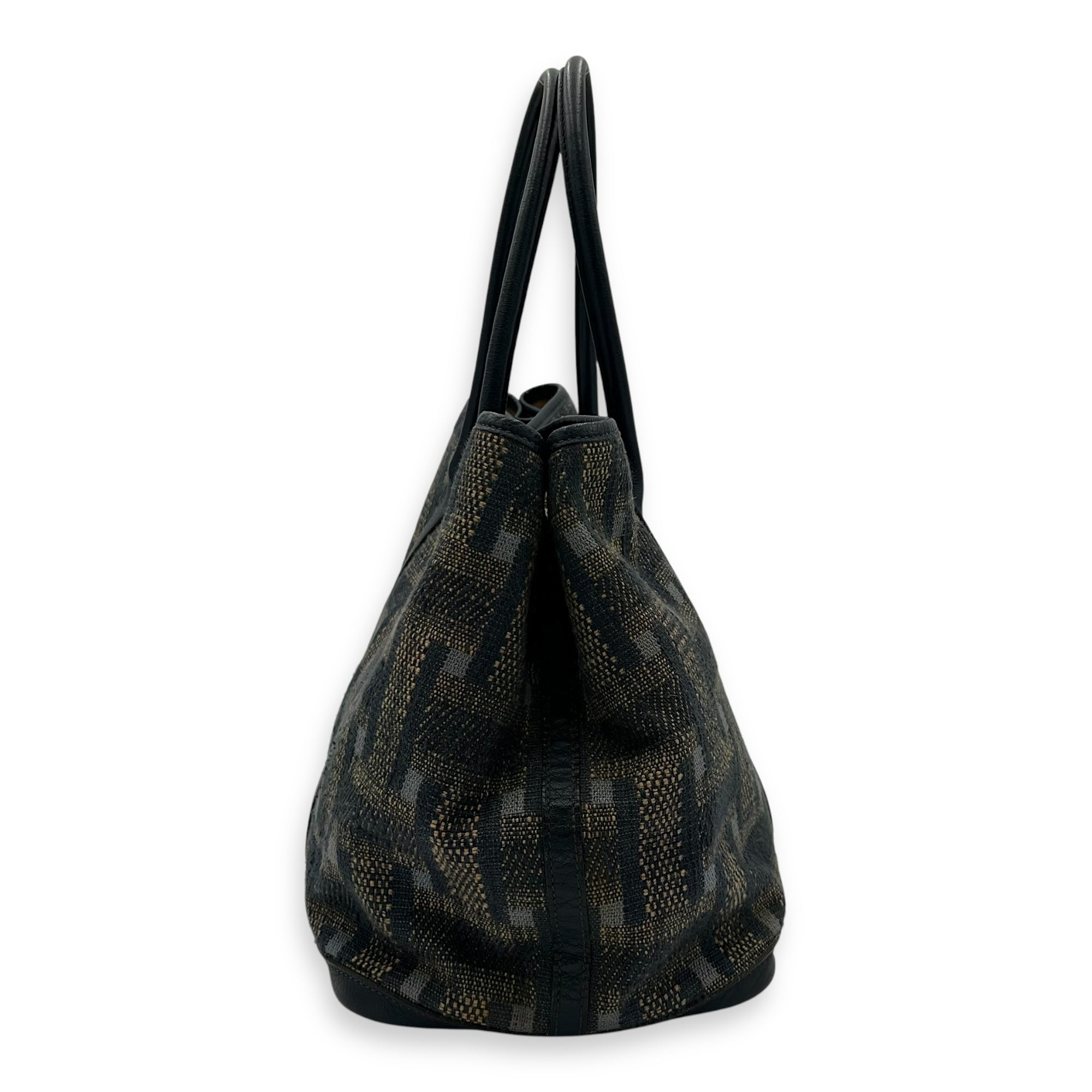 Garden Party 36 Blue Tote Bag in Tweed, Silver hardware - Image 5