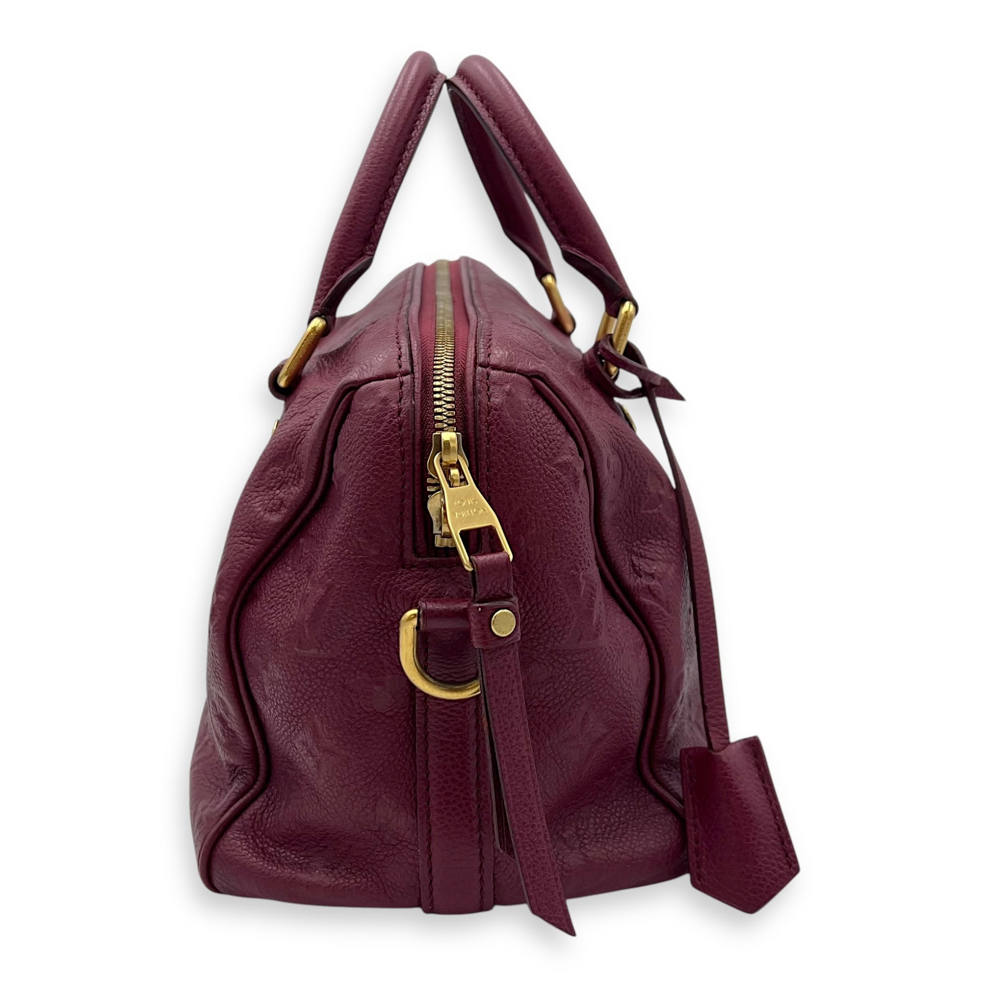 Speedy 25 Purple Top Handle Bag in Empreinte Leather, Gold hardware - Image 5