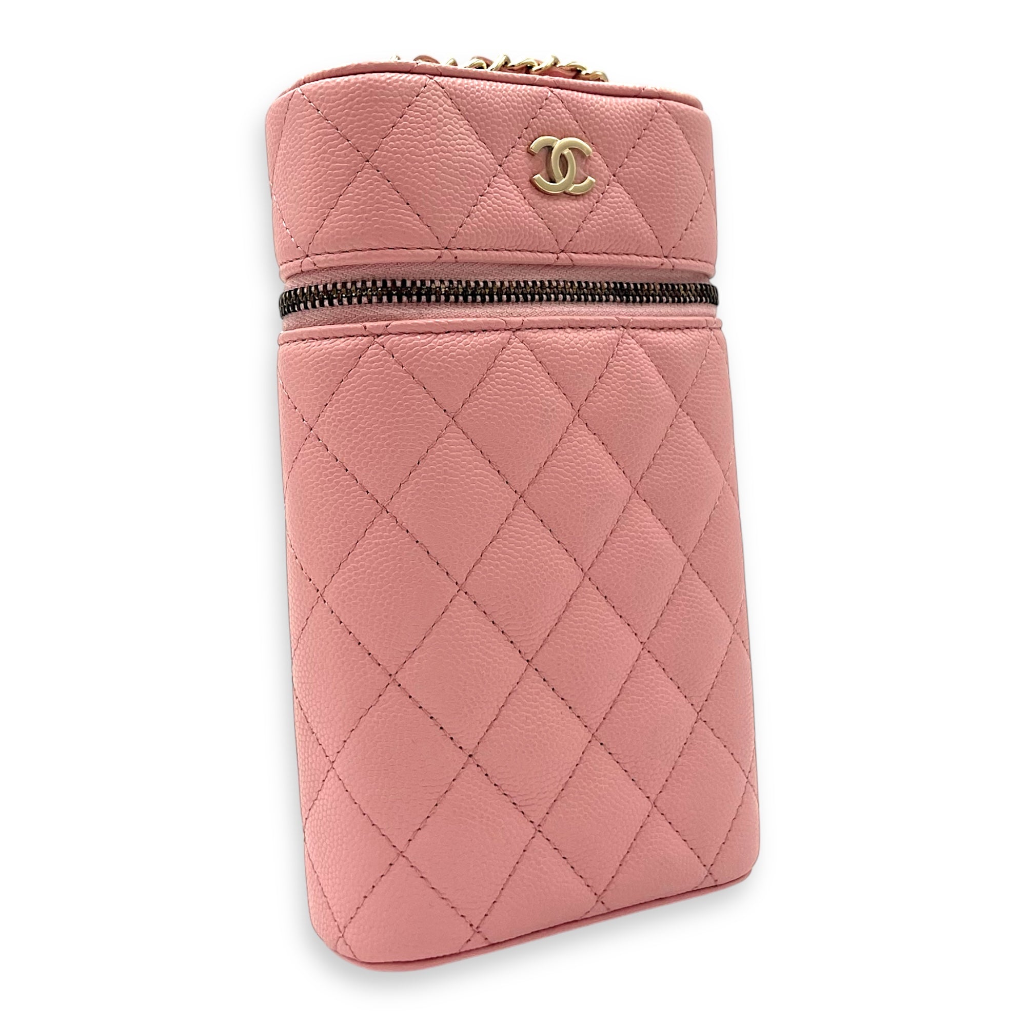 Vanity Phone Crossbody bag in Caviar leather, Gold Hardware - Image 5