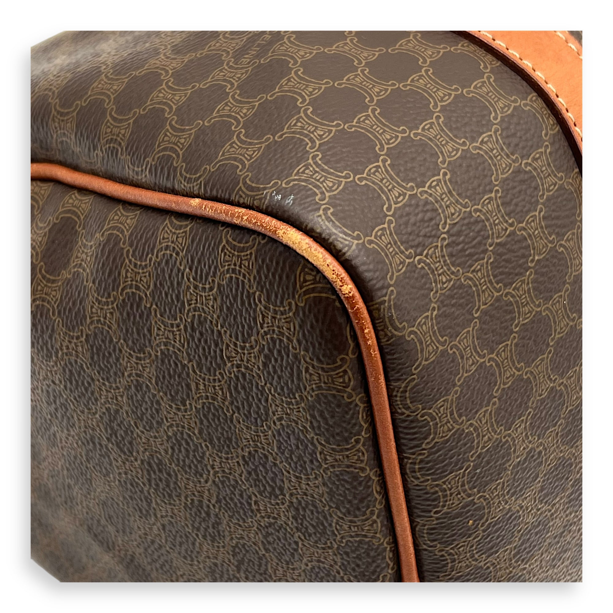 Macadam Top Handle Bag Brown in Calfskin, Gold hardware - Image 9