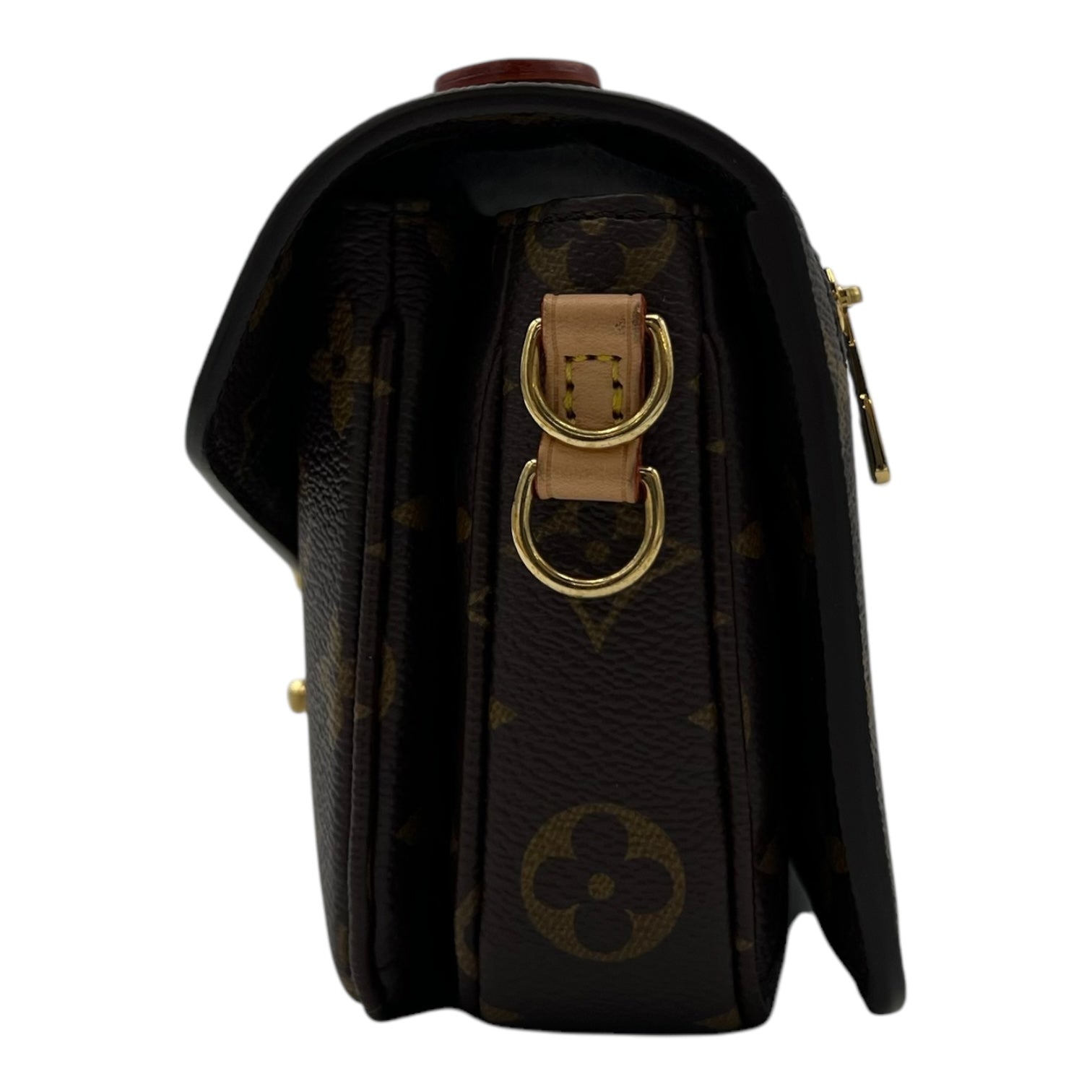 Metis East West Brown Crossbody Bag in Monogram Coated Canvas, Gold hardware - Image 5