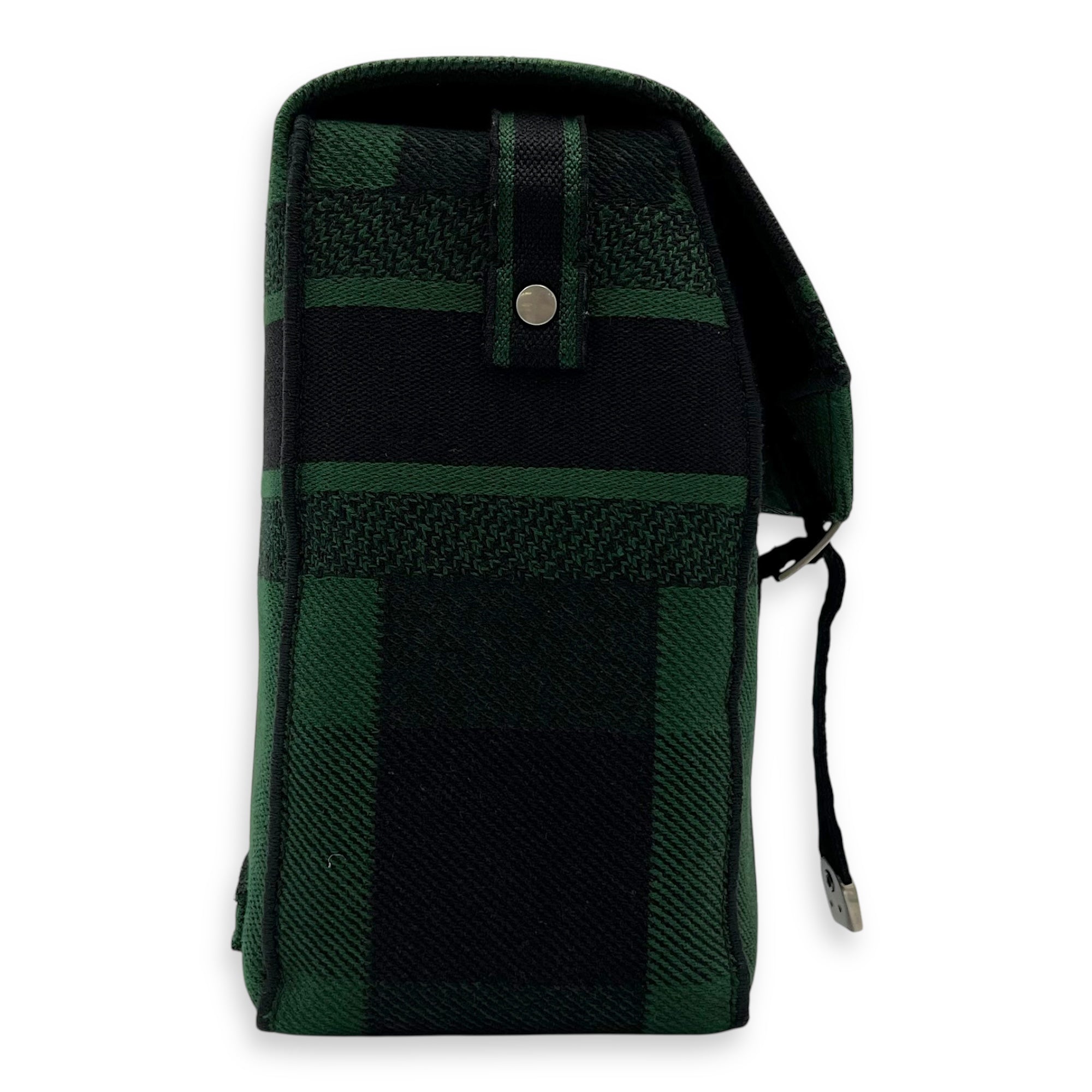 Camp Crossbody Bag Green in Canvas, Silver hardware - Image 5