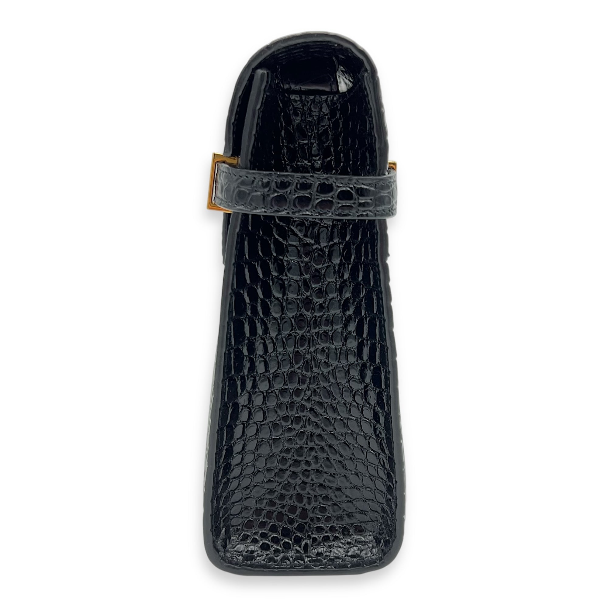 Manhattan Crossbody Bag Medium Black in Calfskin, Gold hardware - Image 5