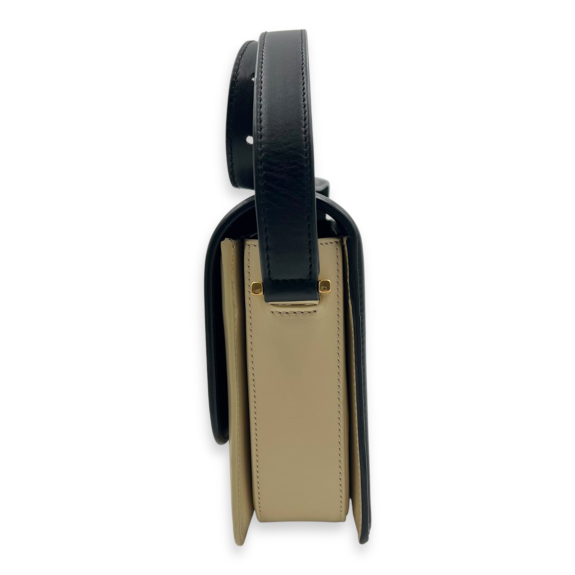 Solferino Shoulder Bag Black & White in Calfskin, Gold hardware - Image 5