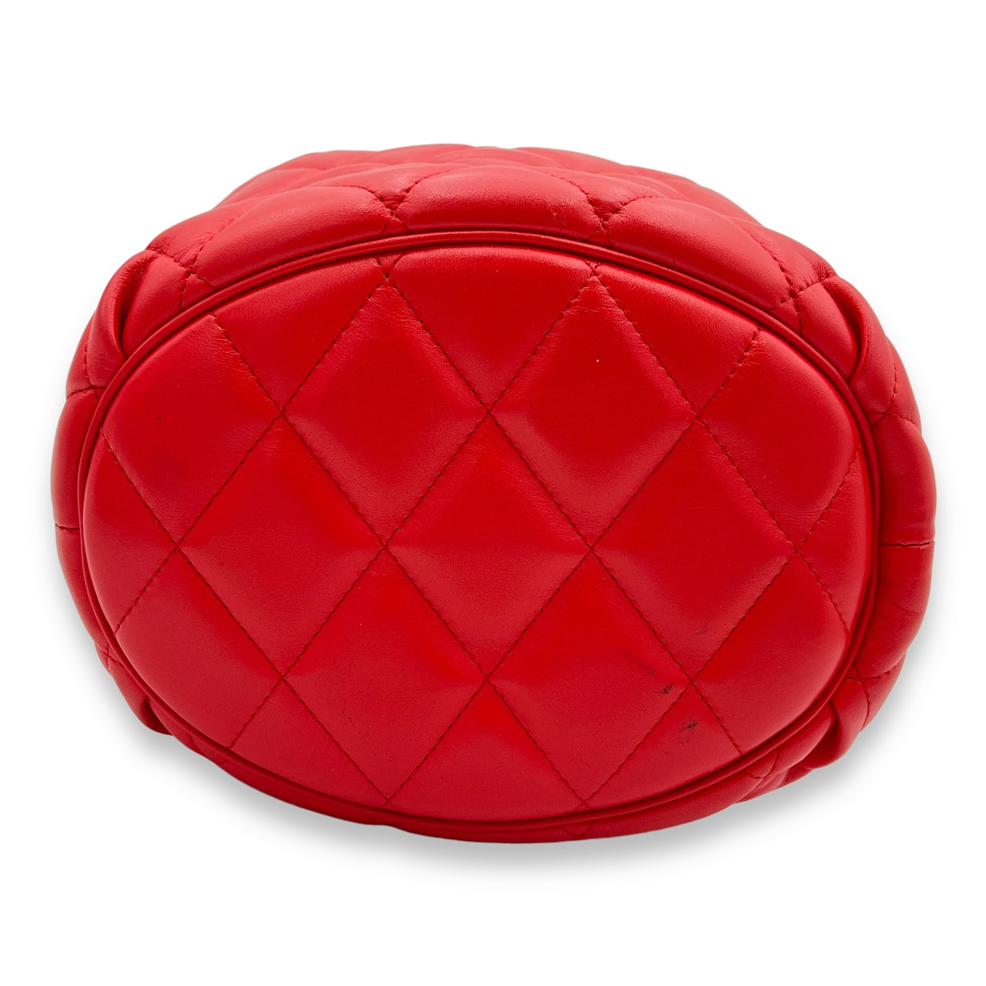 Quilted B Shoulder bag in Calfskin, Brushed Gold Hardware - Image 6