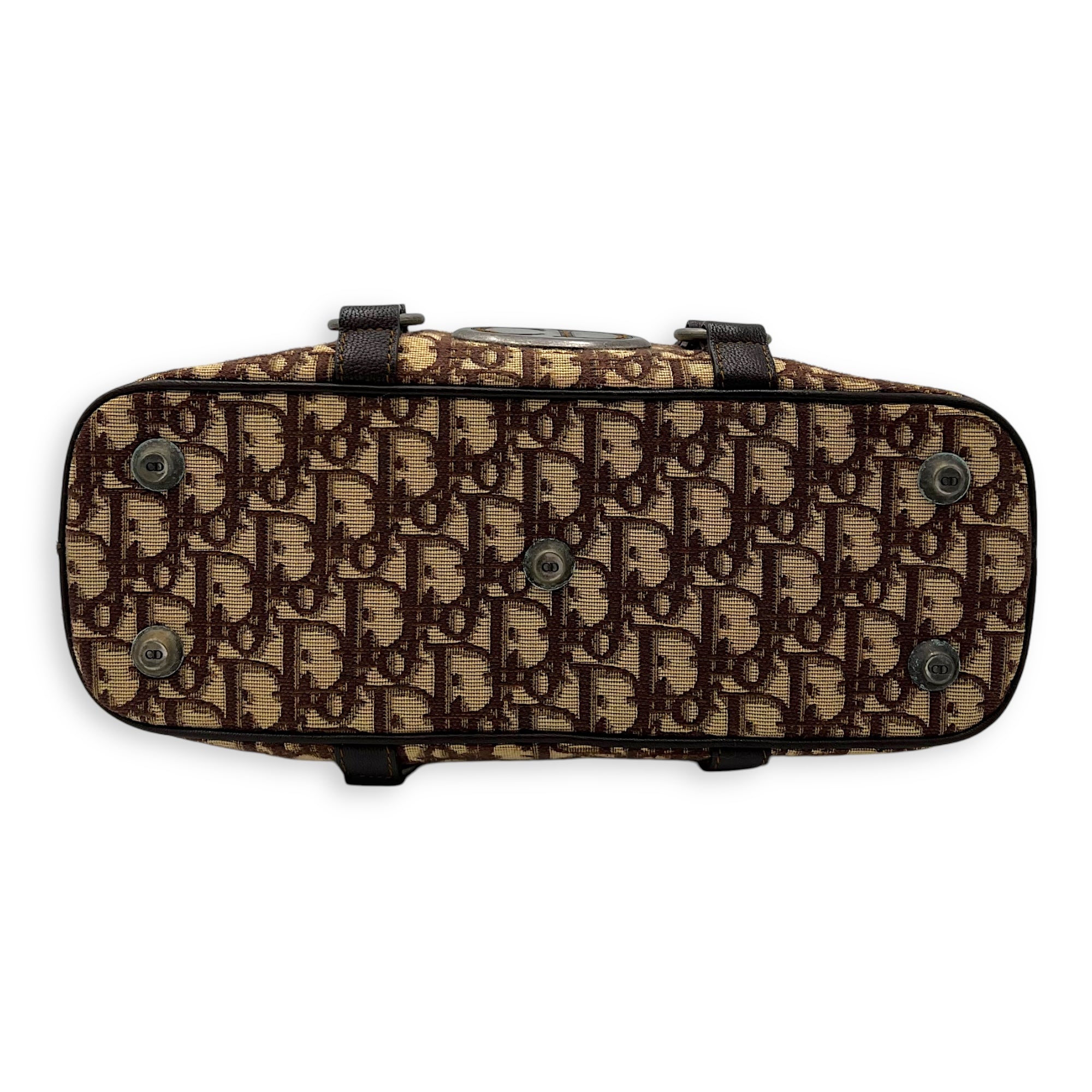 Trotteur Top Handle Bag Brown in Canvas, Ruthenium hardware - Image 6