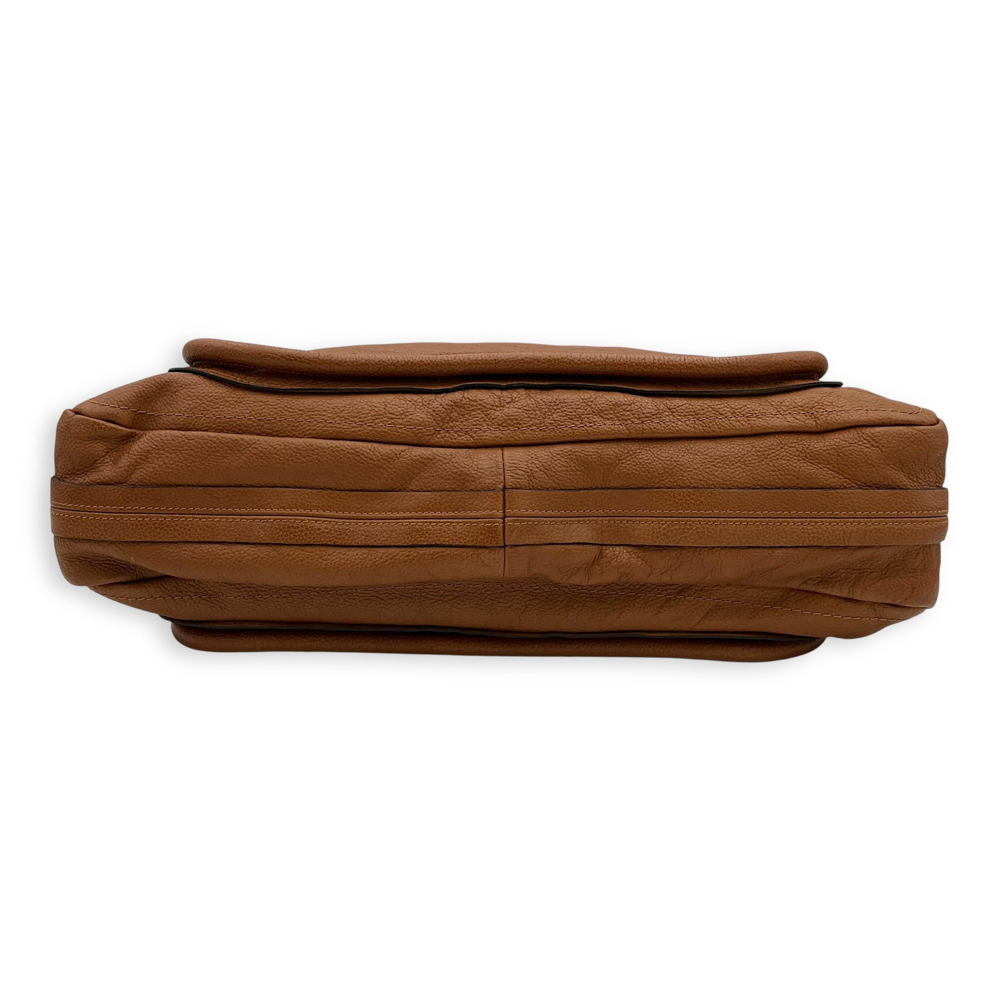 Paraty Large Brown Top Handle Bag in Calfskin, Gold hardware - Image 6