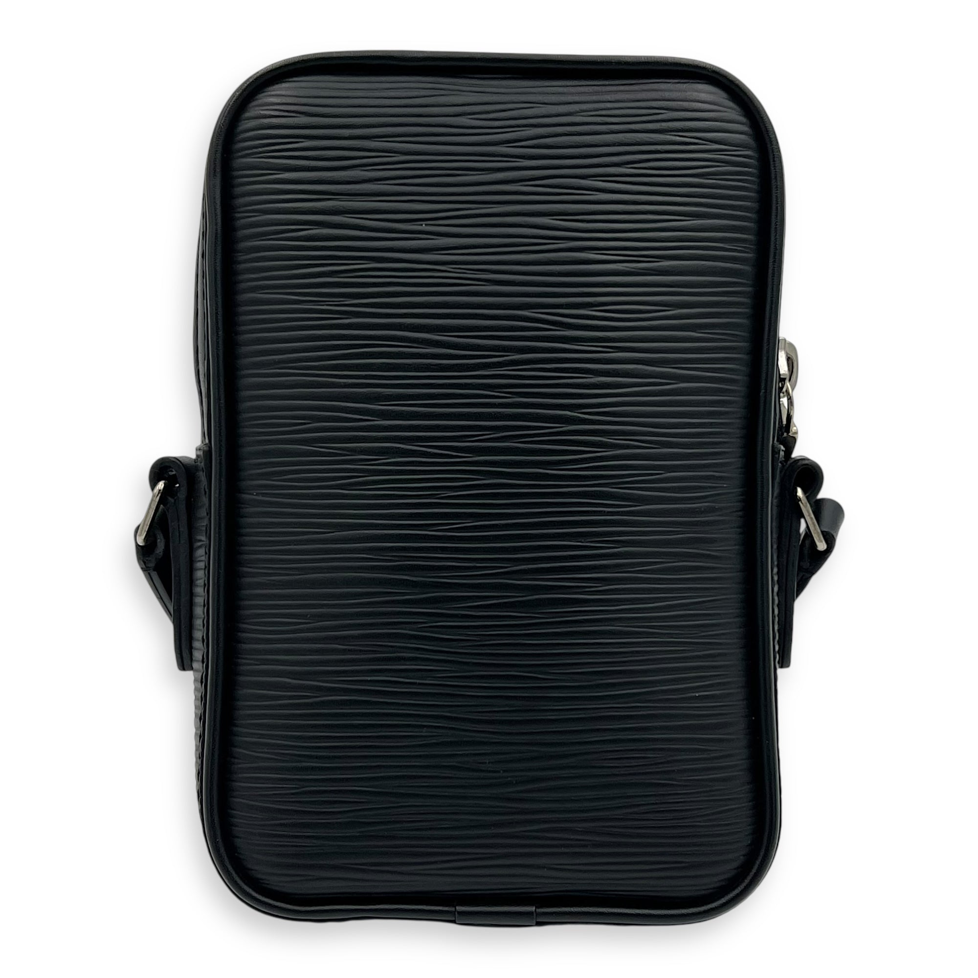 Danube Crossbody Bag Black in Epi Leather, Silver hardware - Image 3