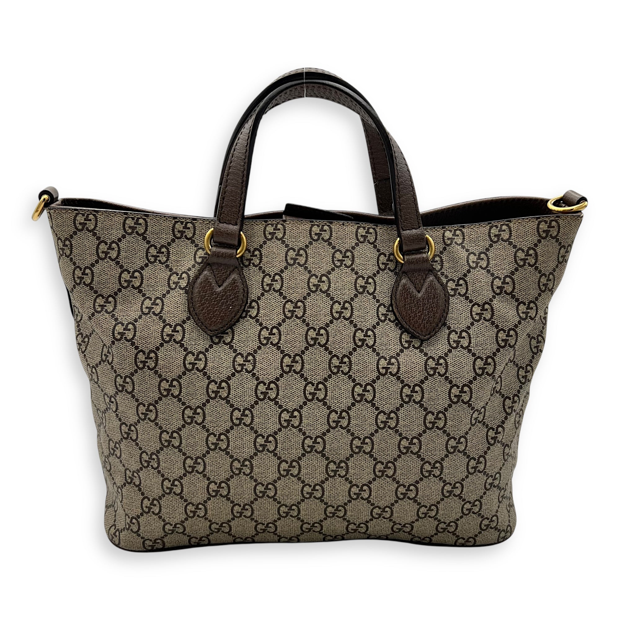 GG Supreme Mystic Cat Grey Duffle Bag in Coated Canvas, Gold hardware - Image 3