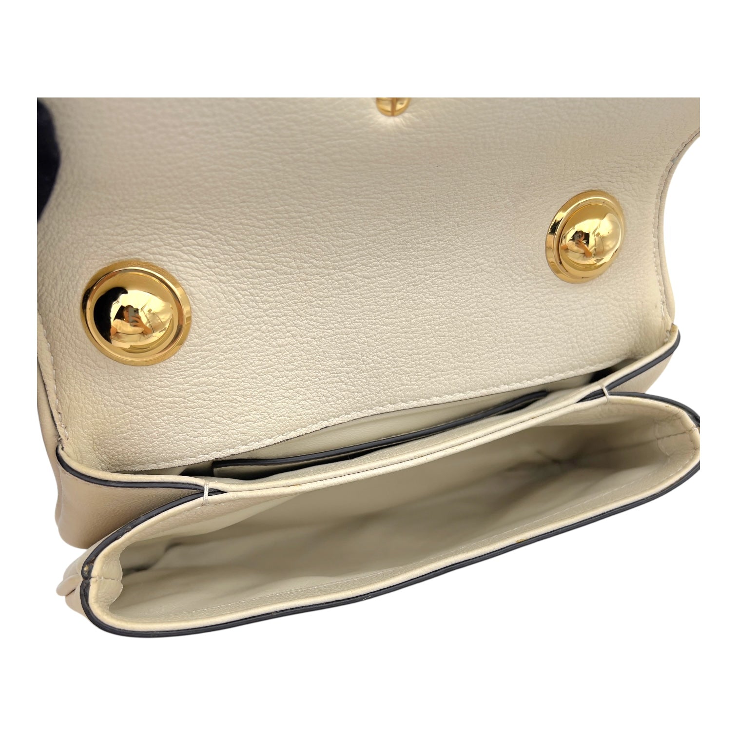 Blondie Mini White Shoulder Bag in Calfskin, Gold hardware - Image 7