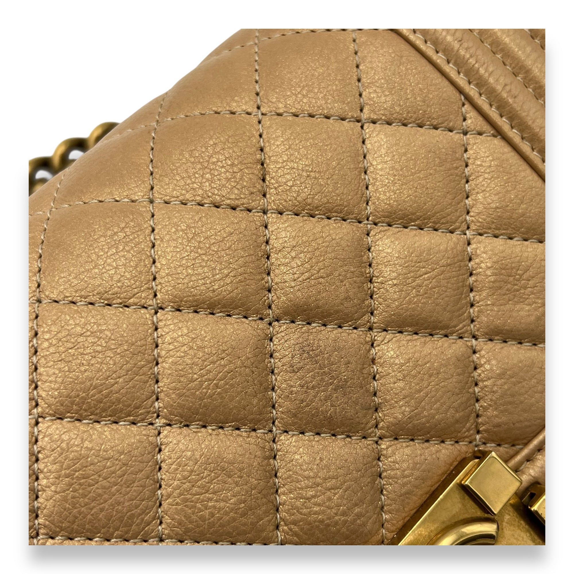Boy Small Gold Shoulder Bag in Lambskin, Gold hardware - Image 8