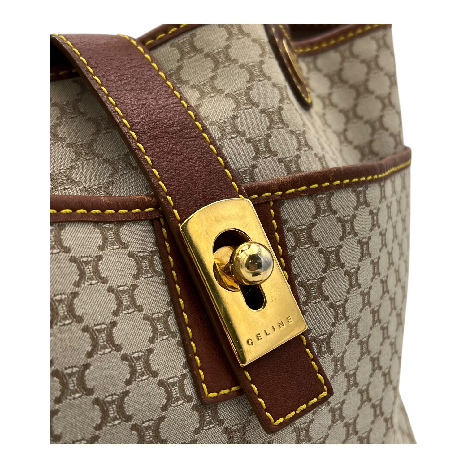 Macadam Shoulder Bag White in Coated Canvas, Gold hardware - Image 8