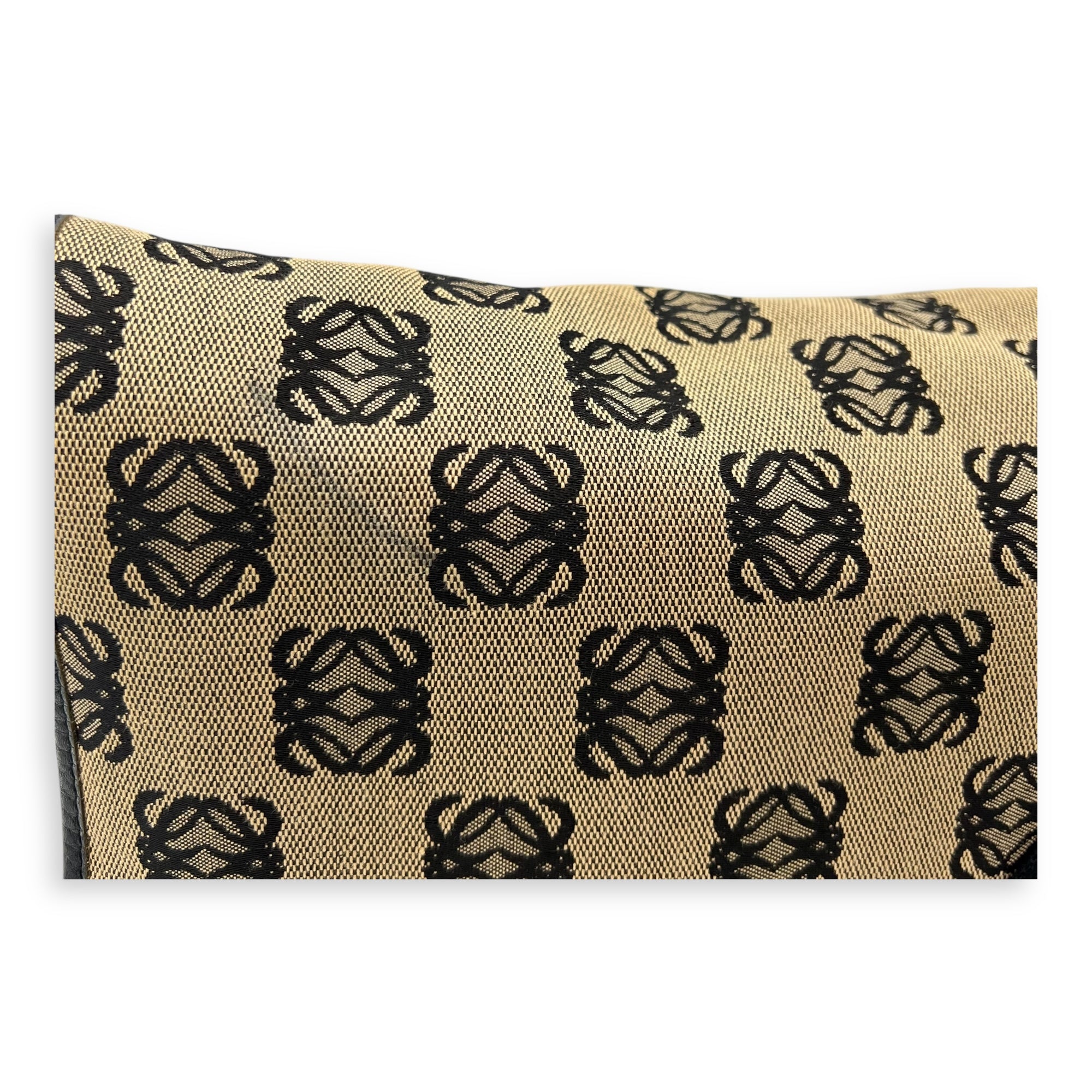 Anagram Crossbody Bag Brown in Jacquard, Silver hardware - Image 8