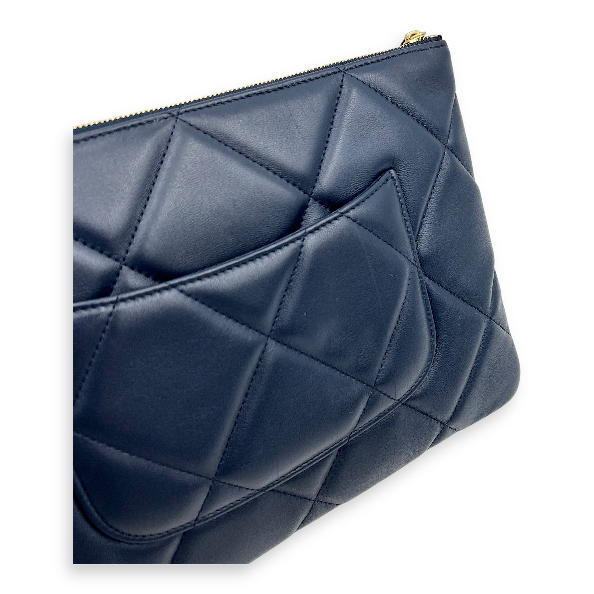 C19 Blue Pouch in Lambskin, Gold hardware - Image 6