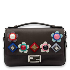 Double Baguette Crossbody Bag Multi-colour in Calfskin, Silver hardware
