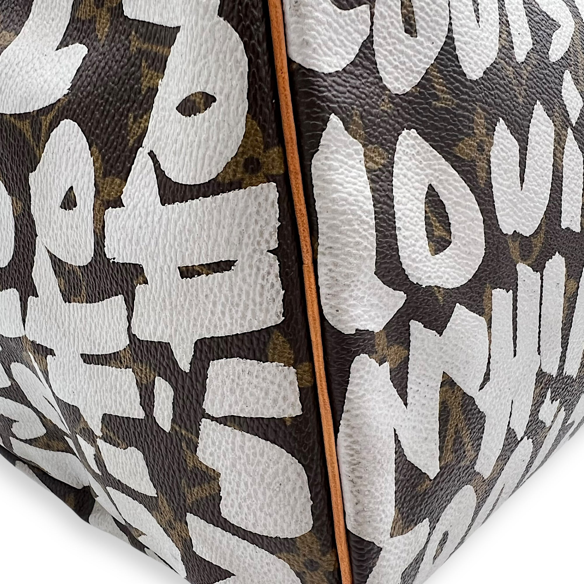 Speedy Sprouse Top Handle Bag 30 Brown in Monogram Coated Canvas, Gold hardware - Image 9